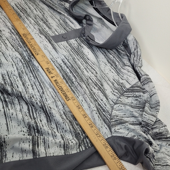 MSX Michael Strahan Men's Heather Gray White Performance Shirt sporty golf 3XLT - Picture 5 of 8